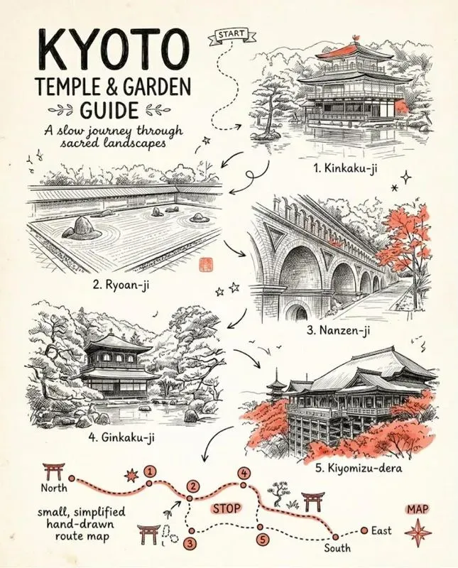 Ink Sketch City Guide Infographics
