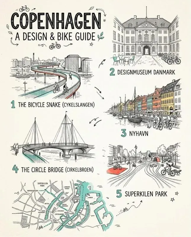 Ink Sketch City Guide Infographics