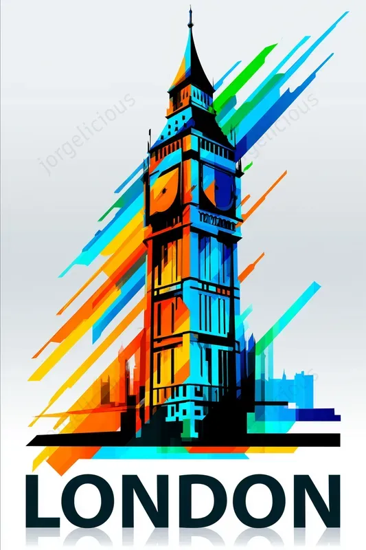 Prismatic City Landmark Posters