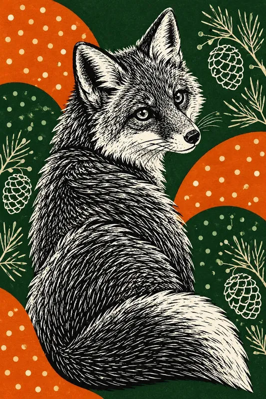 Whimsical Linocut Animal Illustrations