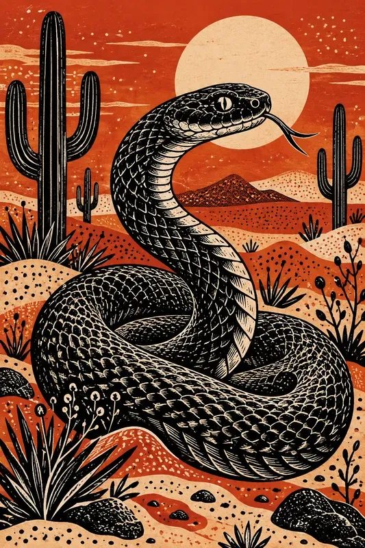Whimsical Linocut Animal Illustrations