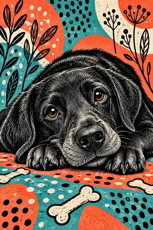 Whimsical Linocut Animal Illustrations