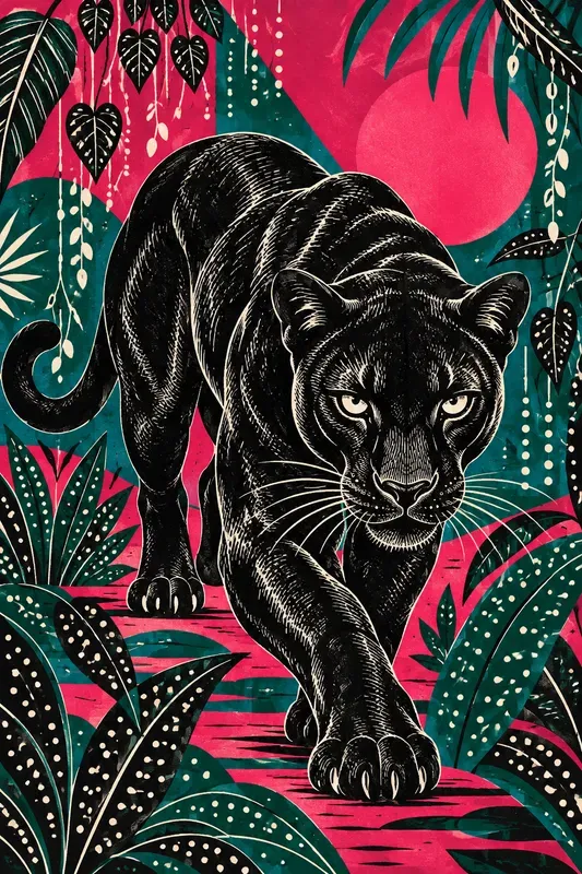 Whimsical Linocut Animal Illustrations