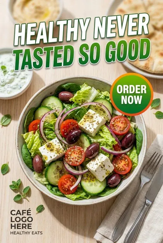 Healthy Food Salad Ad Posters