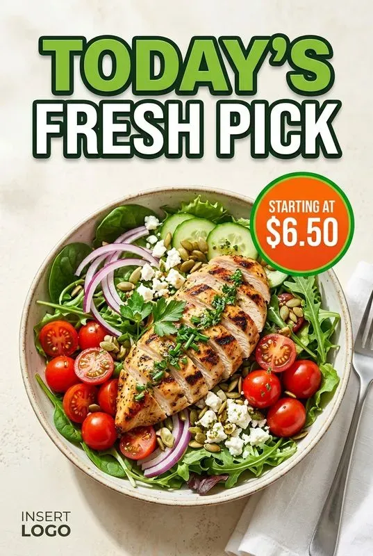 Healthy Food Salad Ad Posters