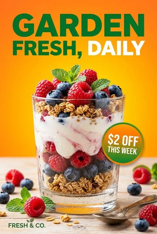 Healthy Food Salad Ad Posters
