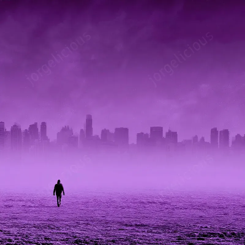 Purple Atmospheric Minimal Scenes