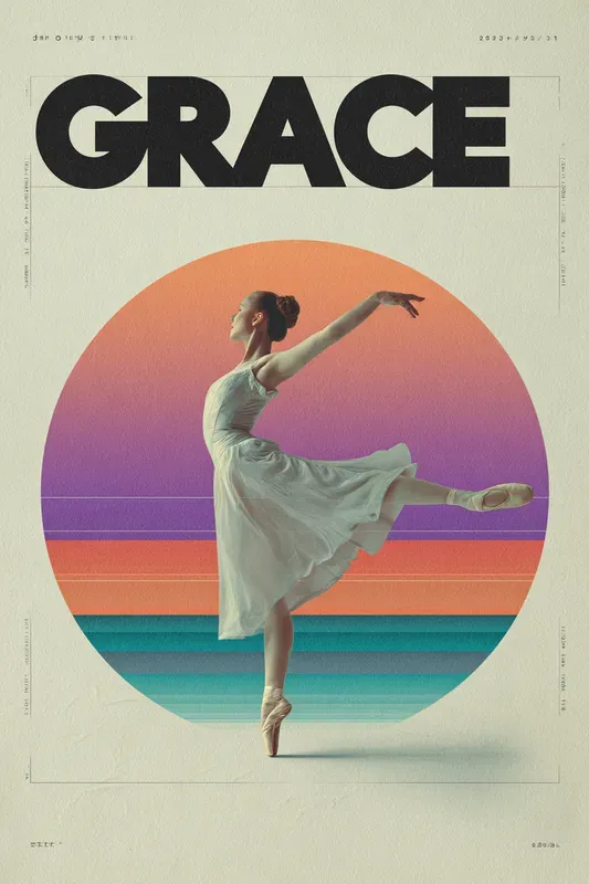 Retro Modern Gradient Posters