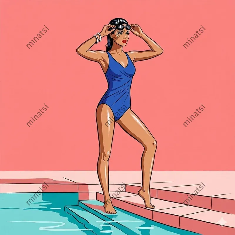 Vintage Summer Fashion Acrylic Art
