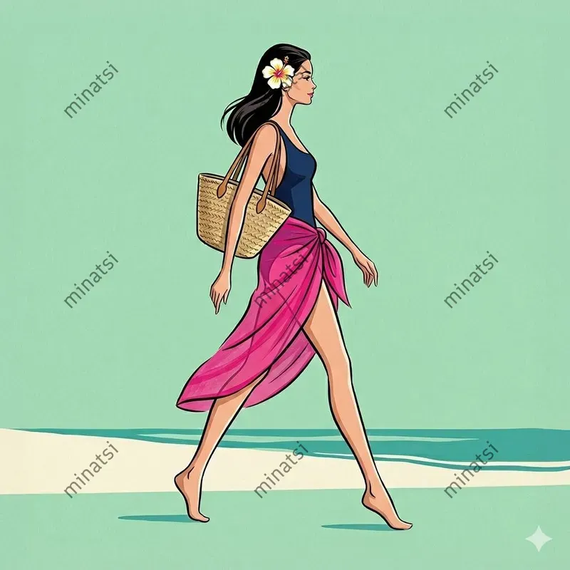Vintage Summer Fashion Acrylic Art