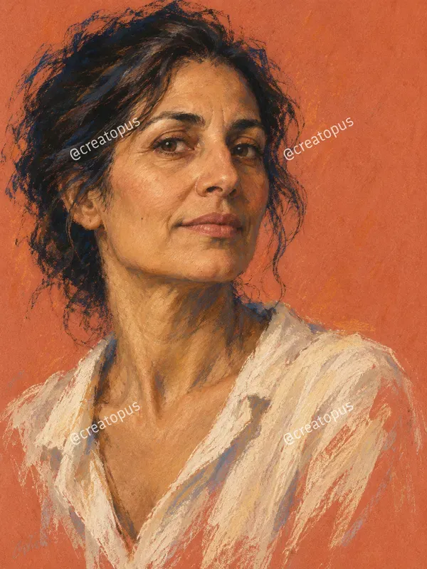 Expressive Human Pastel Art Prints