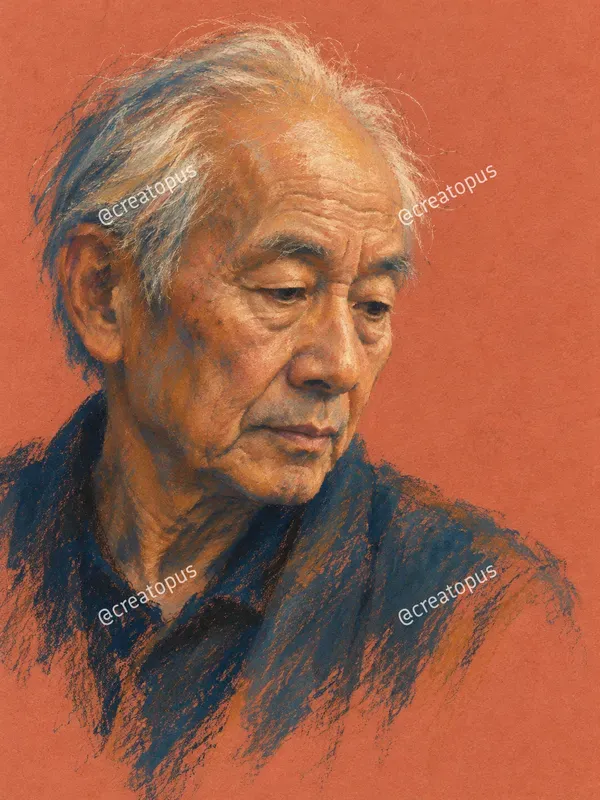 Expressive Human Pastel Art Prints
