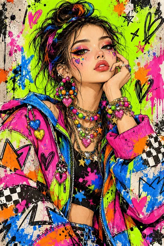 Neon Streetwear Fashion Illustrations