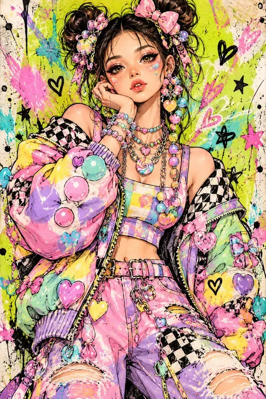 Neon Streetwear Fashion Illustrations