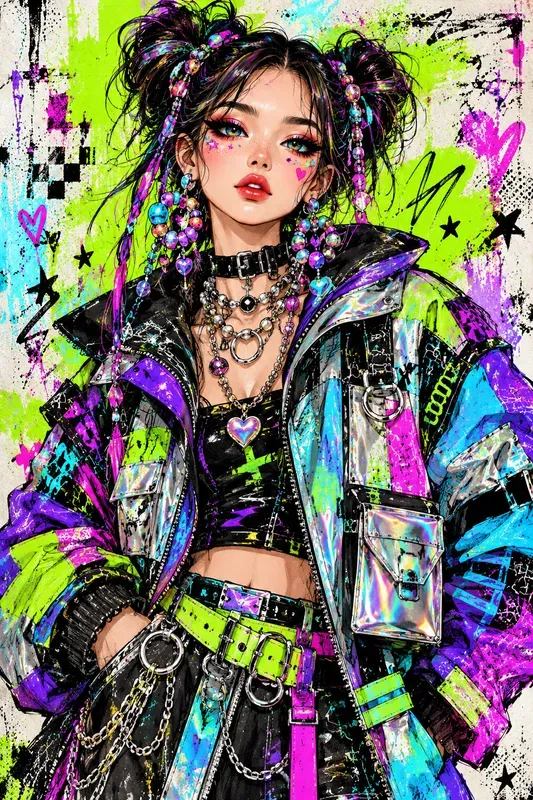 Neon Streetwear Fashion Illustrations