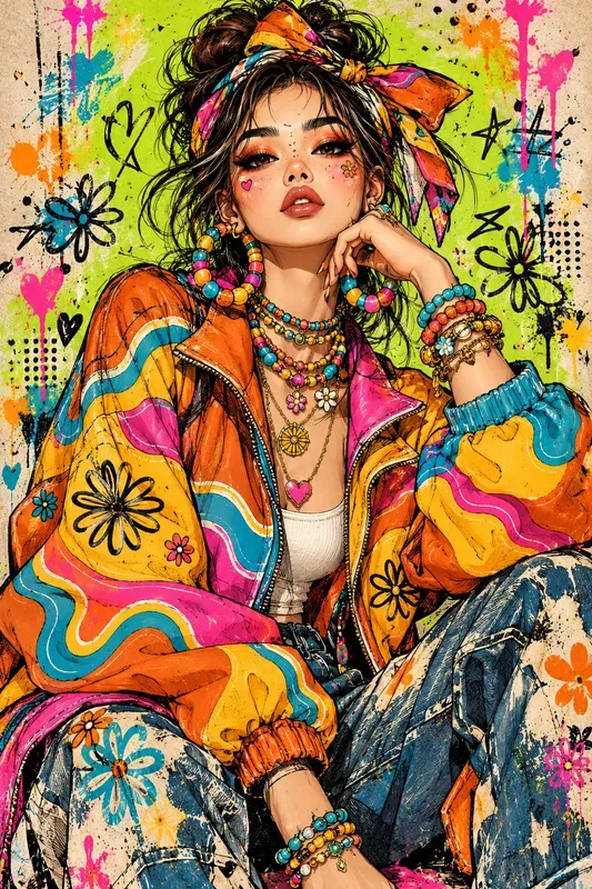 Neon Streetwear Fashion Illustrations