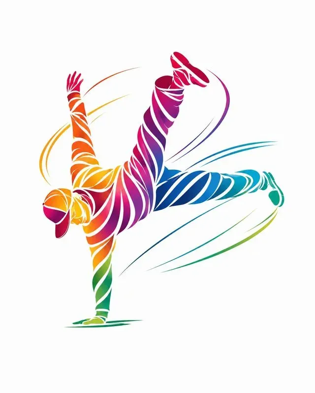 Ribbon Motion Silhouettes