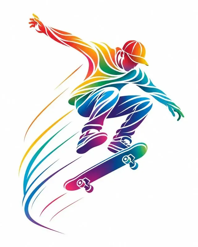 Ribbon Motion Silhouettes