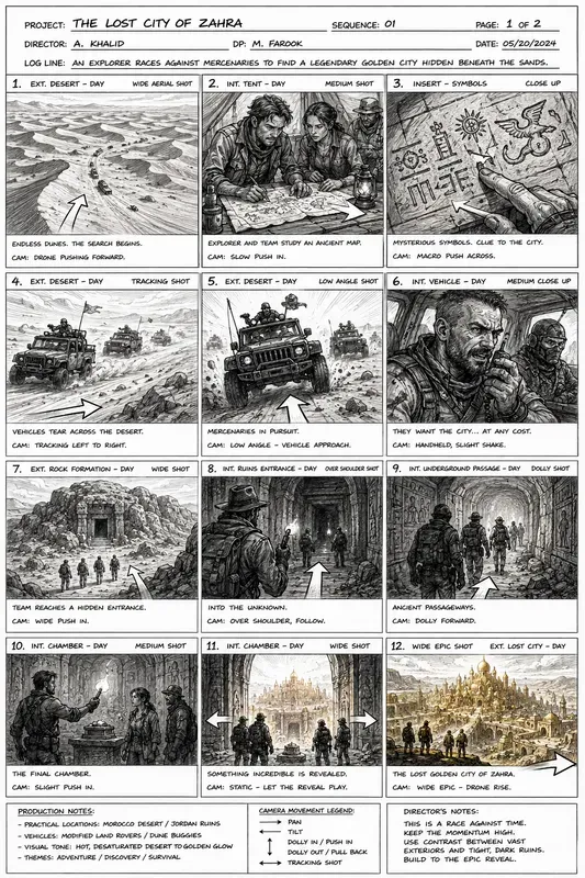 Cinematic Storyboard Generator