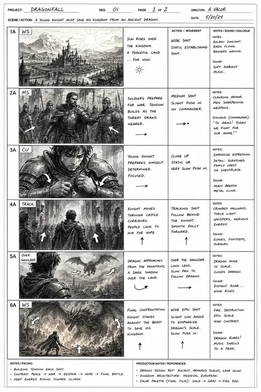 Cinematic Storyboard Generator