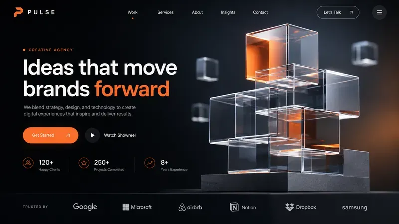 3D Saas Landing Page UI Concepts