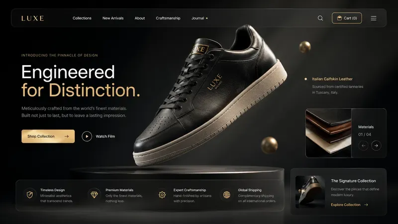 3D Saas Landing Page UI Concepts