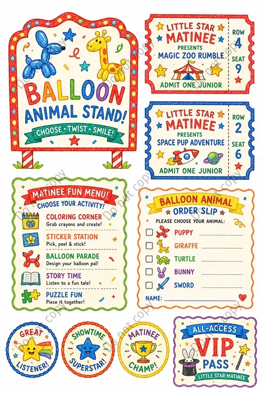 Kids Matinee Circus Ephemera