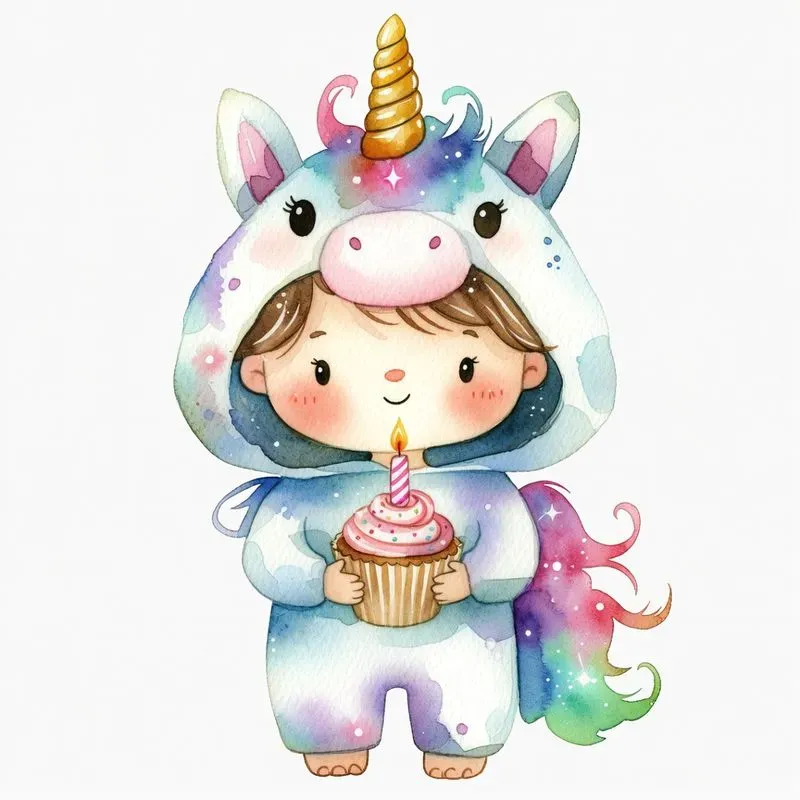 Whimsical Birthday Kids Clipart