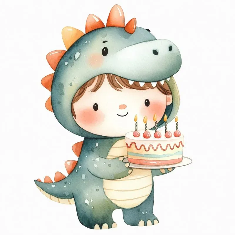 Whimsical Birthday Kids Clipart