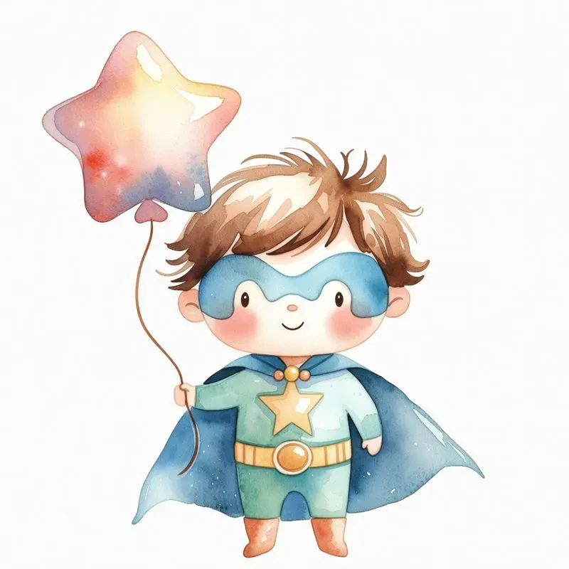 Whimsical Birthday Kids Clipart