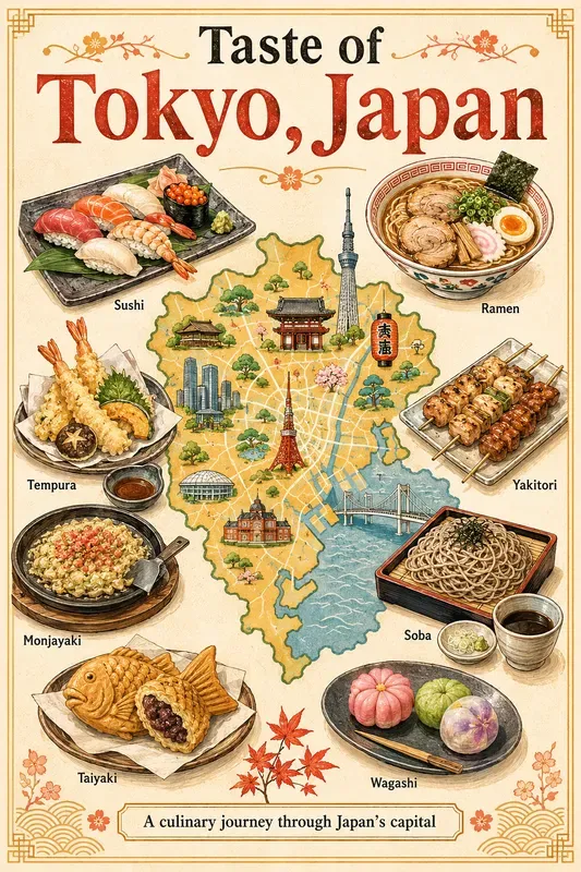 Destination Food Map Poster Templates