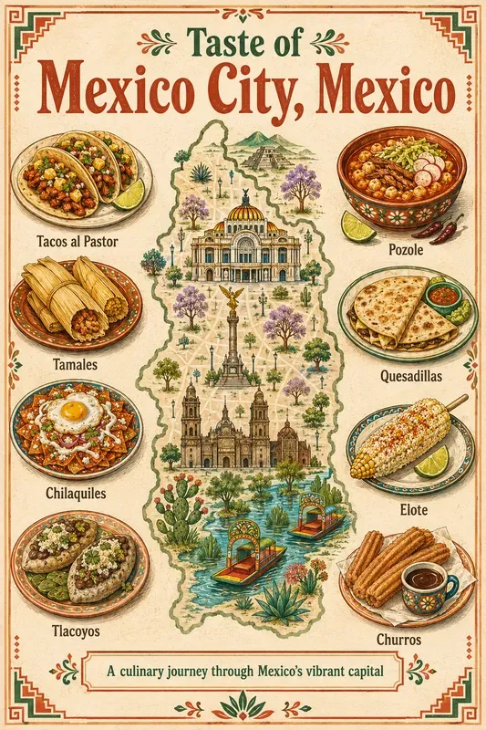 Destination Food Map Poster Templates