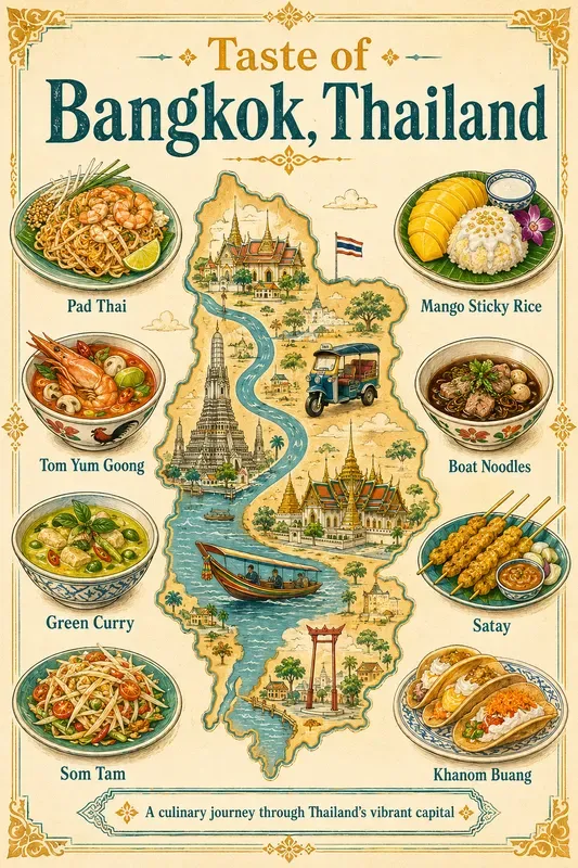 Destination Food Map Poster Templates