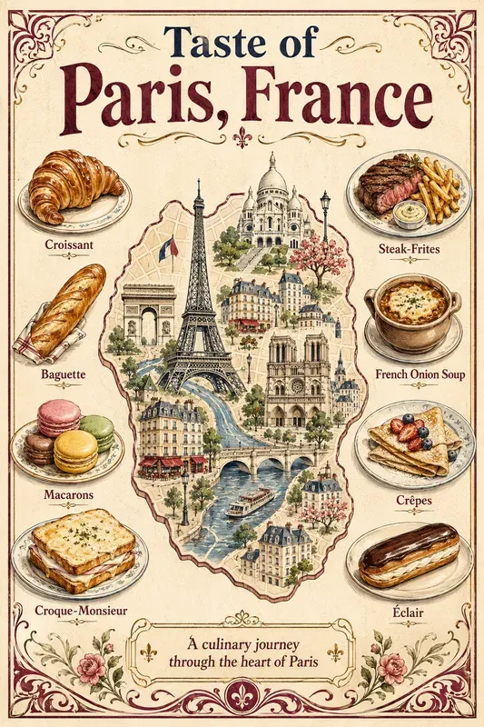 Destination Food Map Poster Templates