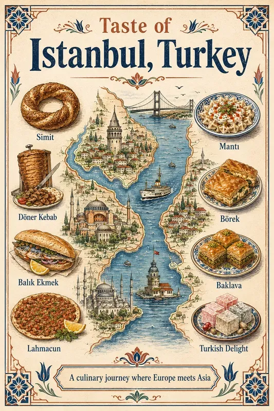 Destination Food Map Poster Templates