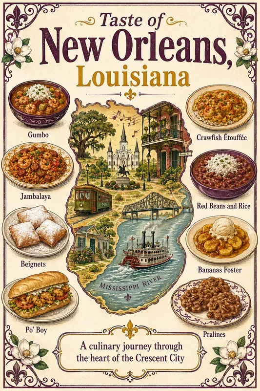 Destination Food Map Poster Templates