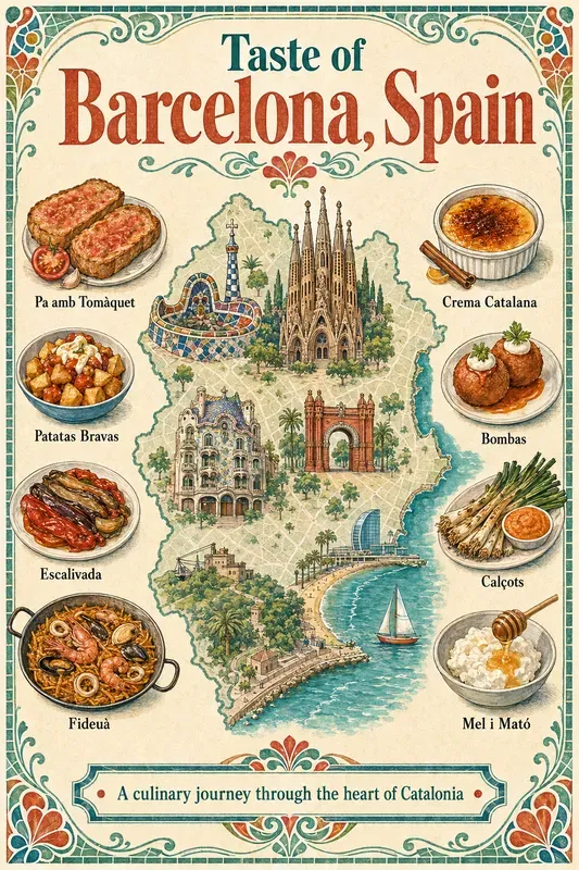 Destination Food Map Poster Templates