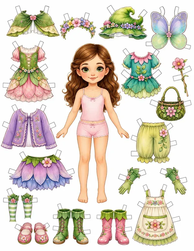 Dress Up Paper Doll Coloring Books