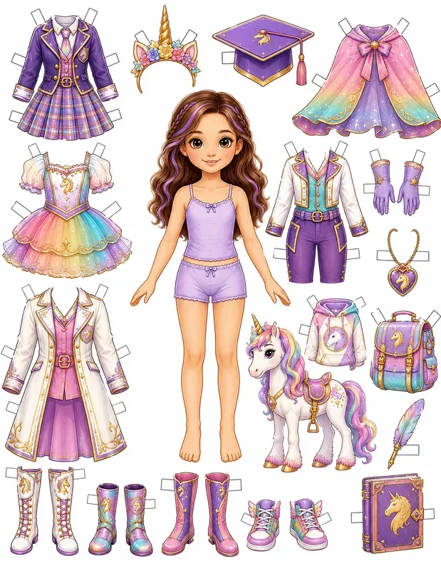 Dress Up Paper Doll Coloring Books