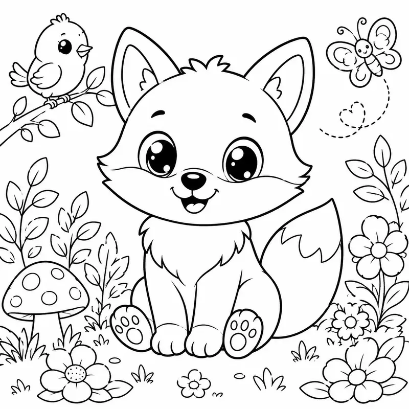 Cute Animal Coloring Pages