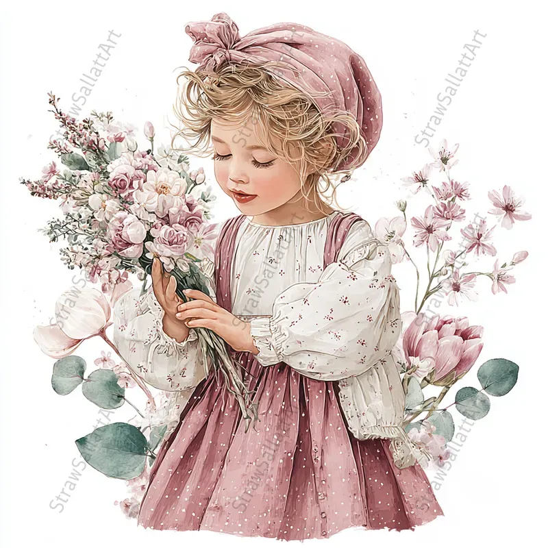 Easter Spring Line Art Botanical Clipart