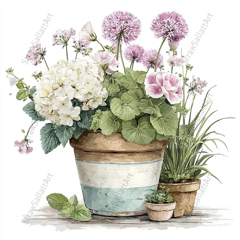 Easter Spring Line Art Botanical Clipart
