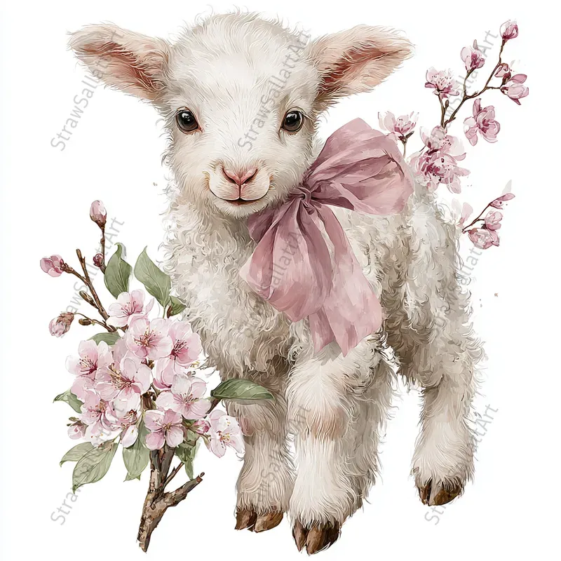 Easter Spring Line Art Botanical Clipart