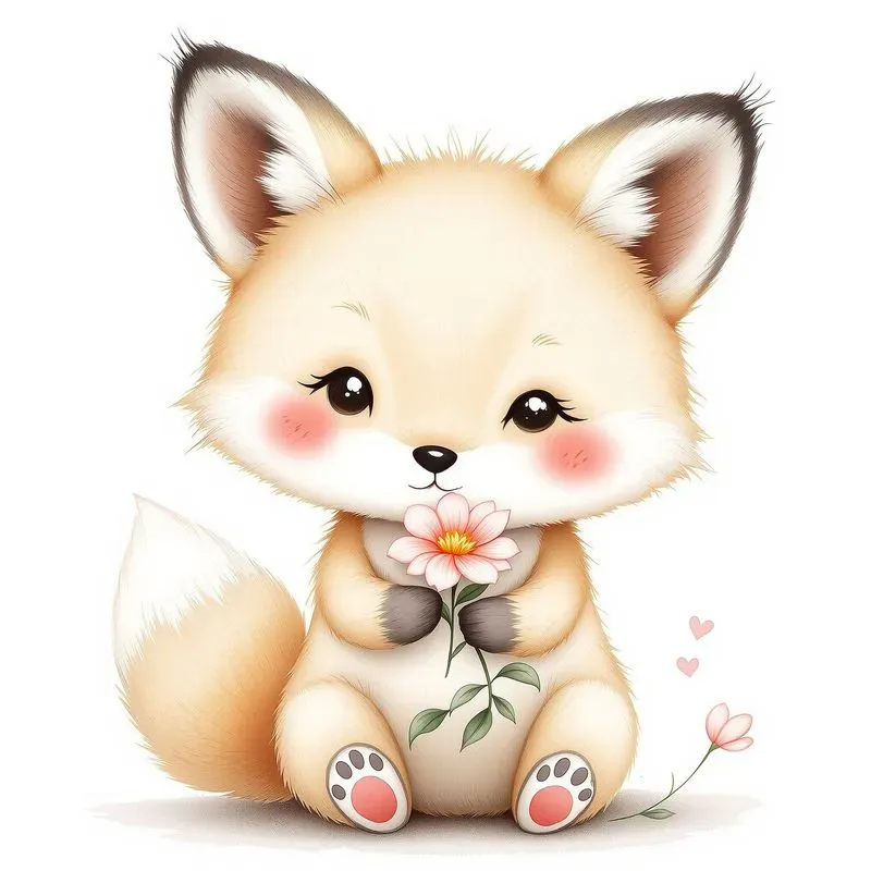 Cute Watercolor Animal Characters
