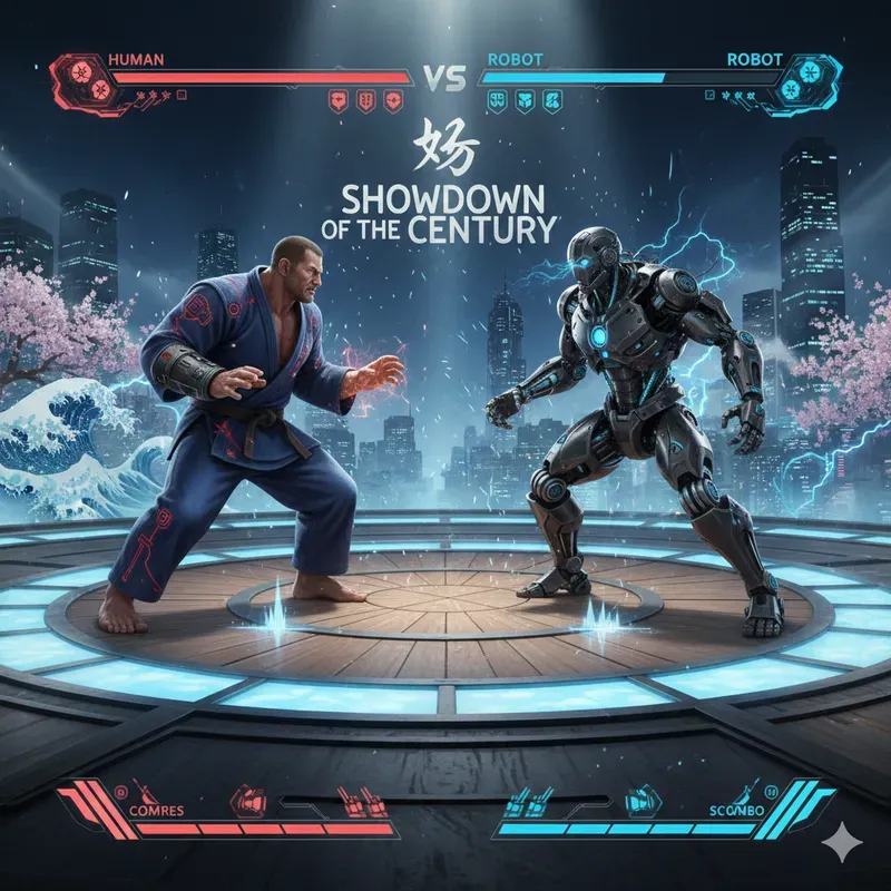 Cinematic Human Vs Robot Duels