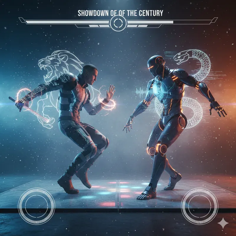 Cinematic Human Vs Robot Duels