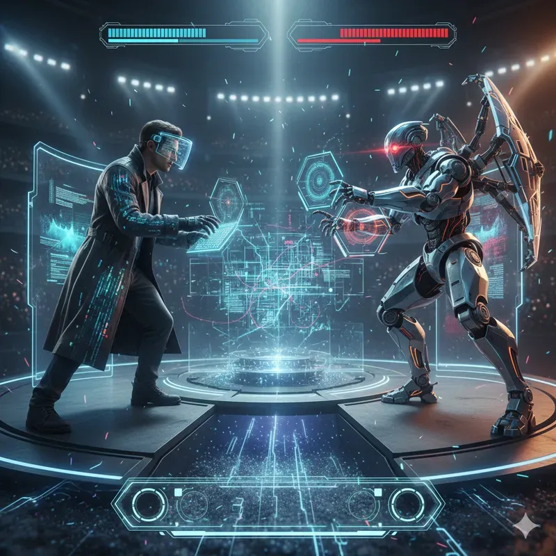 Cinematic Human Vs Robot Duels