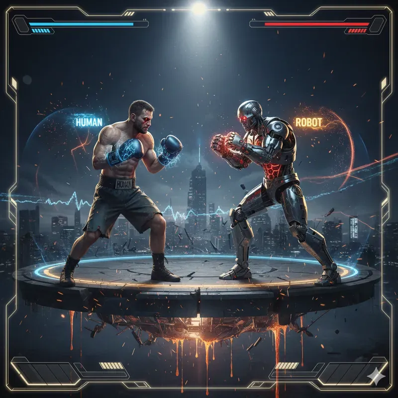 Cinematic Human Vs Robot Duels