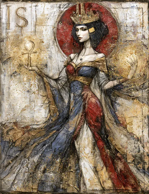 Egyptian Mythology Junk Journal Art Pages
