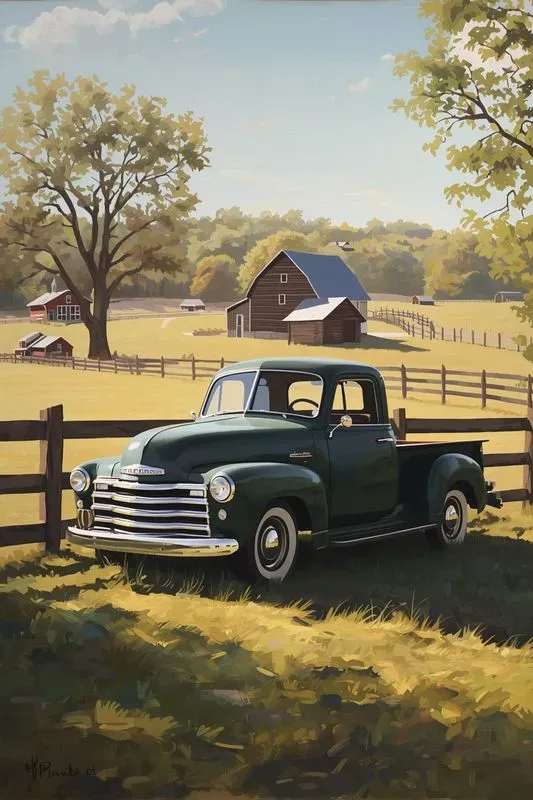Elegant American Farm Oil Paintings